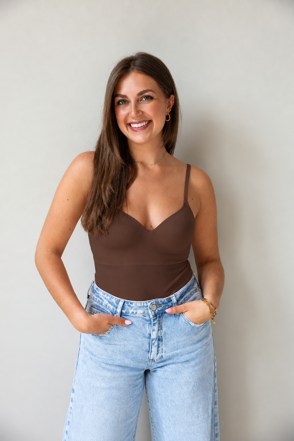 Cleo cami top in Brown
